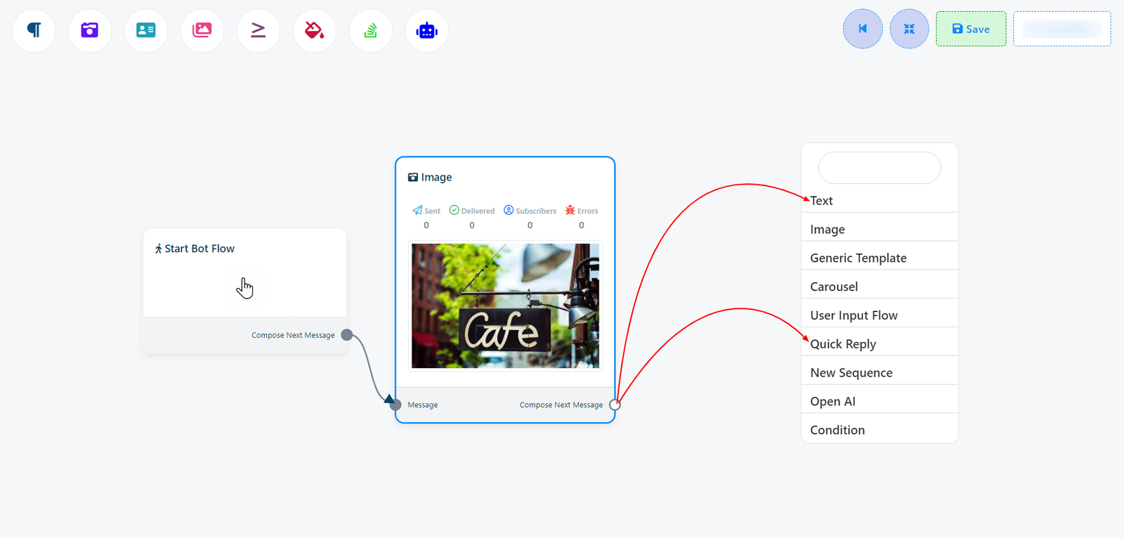 visual flow builder