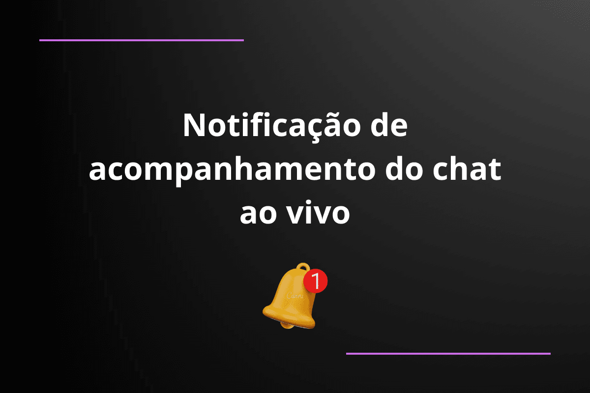 Notificação de acompanhamento do chat ao vivo para melhor suporte ao cliente